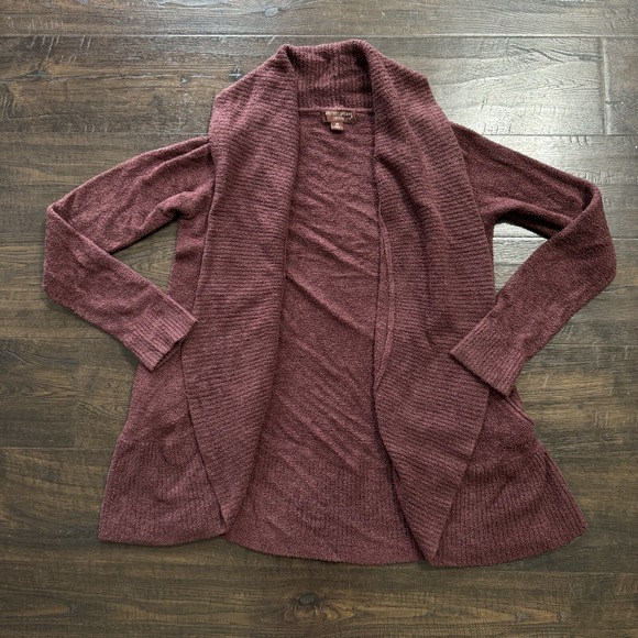 Barefoot Dreams Sweaters - Barefoot Dreams Women's Cardigan CozyChic Lite Circle Maroon Size XS‎ Style 423